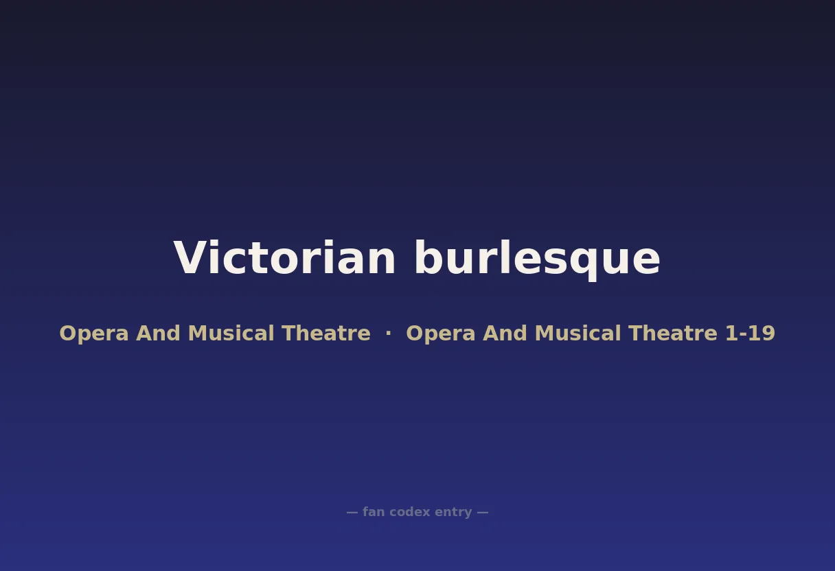 Victorian burlesque