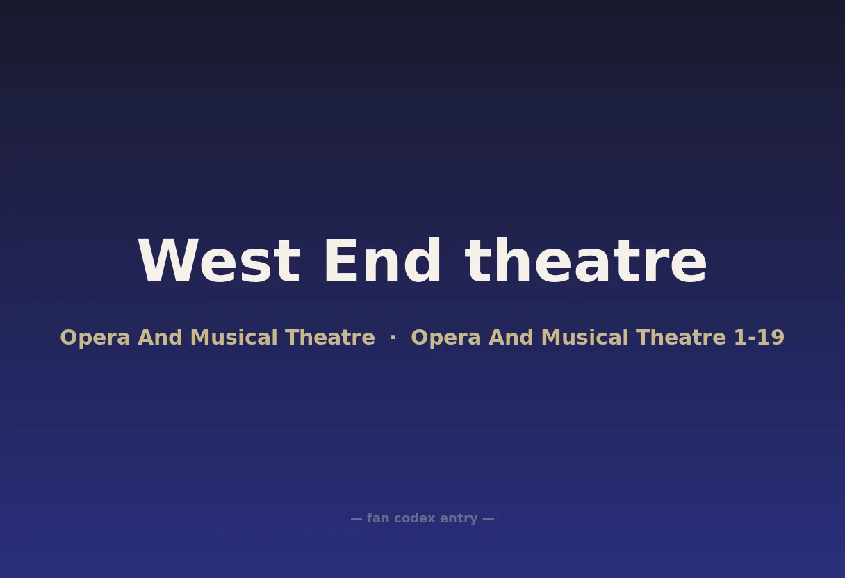 West End theatre